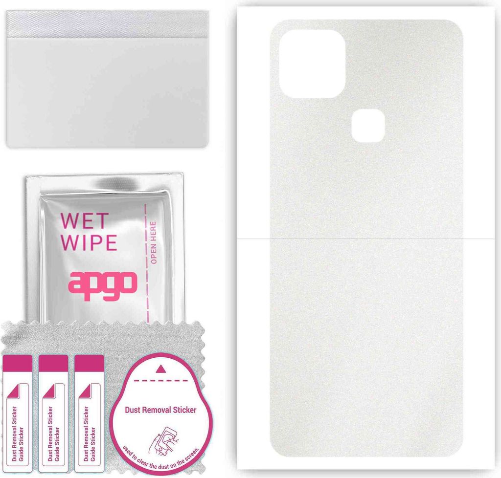 apgo Rückseite Schutzfolie, Skin, kompatibel mit Infinix Hot 10i, Hinten Displayschutzfolie aus Vinylfolie, kratzfest, einfache Montage - Matt Tra...