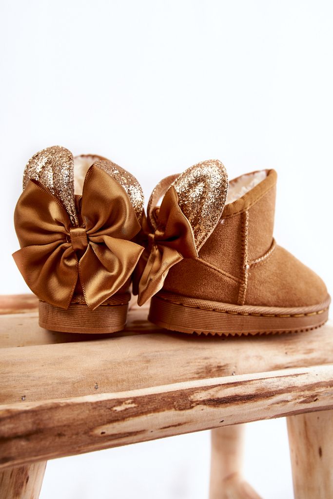 Warme Schneestiefel für Mädchen mit Schleifen Kamel Meriva Produktbild 4