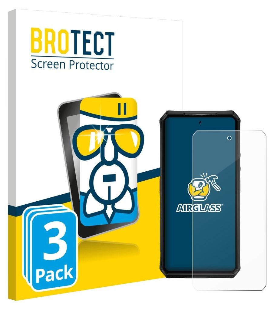 3x BROTECT Schutzglas für Ulefone Armor 28 Pro Schutzfolie Panzer Folie Glas Display Schutz klar