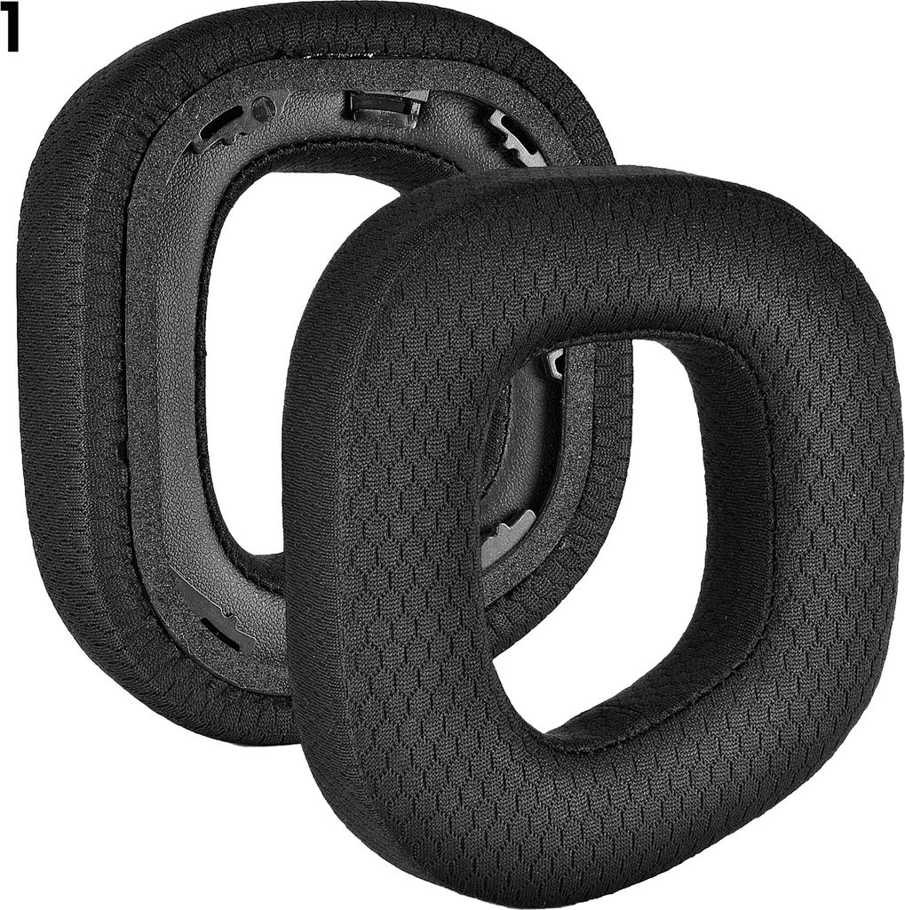 1 Paar Kopfhörerkissen verdickte bequeme schwarze Bluetooth-kompatible Headset-Ohrpolster für Corsair HS80 RGB Wireless-1