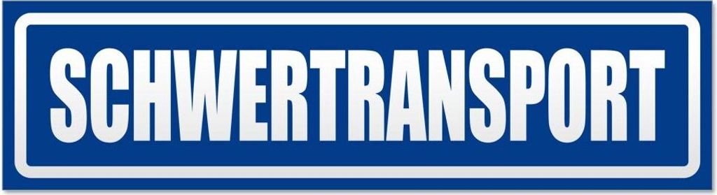 Kiwistar Schwertransport invertiert Magnetschild Schild magnetisch - 45cm Verkehrsblau - Magnetfolie für Auto PKW Kfz