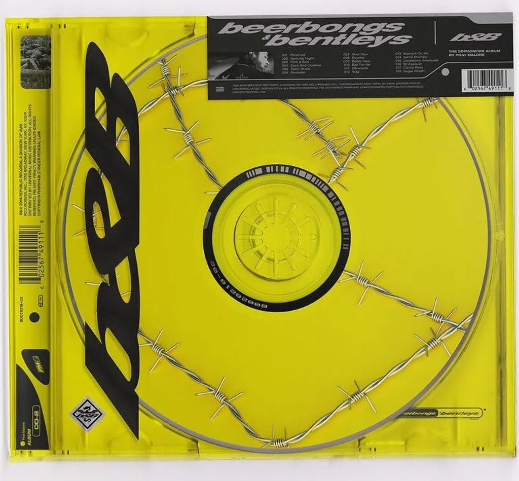 Post Malone Beerbongs & Bentleys CD Edition Boîtier Cristal 18 Titres