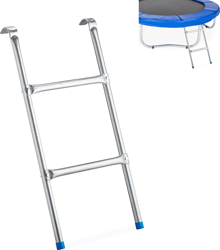 Relaxdays Leiter Trampolin, zum Einhängen, 2 Sprossen, Produktbild 