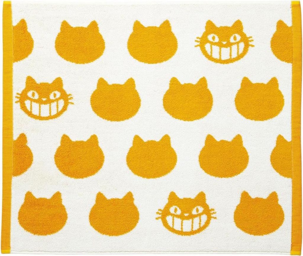 My Neighbour Totoro - Badetuch, Silhouette CD919 (60 cm x 50 cm) (Weiß/Gelb)