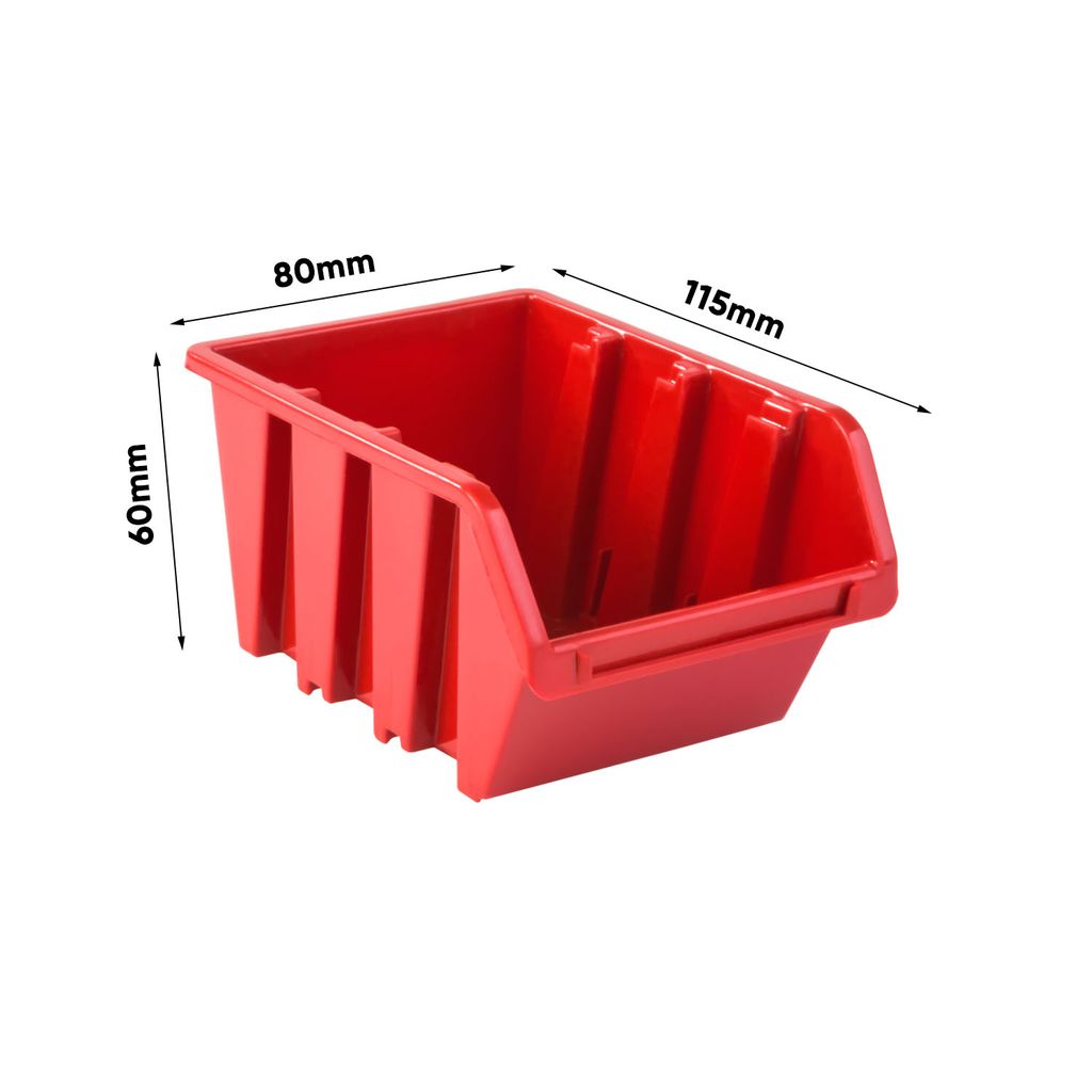 A100-Rot 20 Stück Stapelboxen Lagerboxen Sichtbox Sichtlagerboxen Grösse 2 