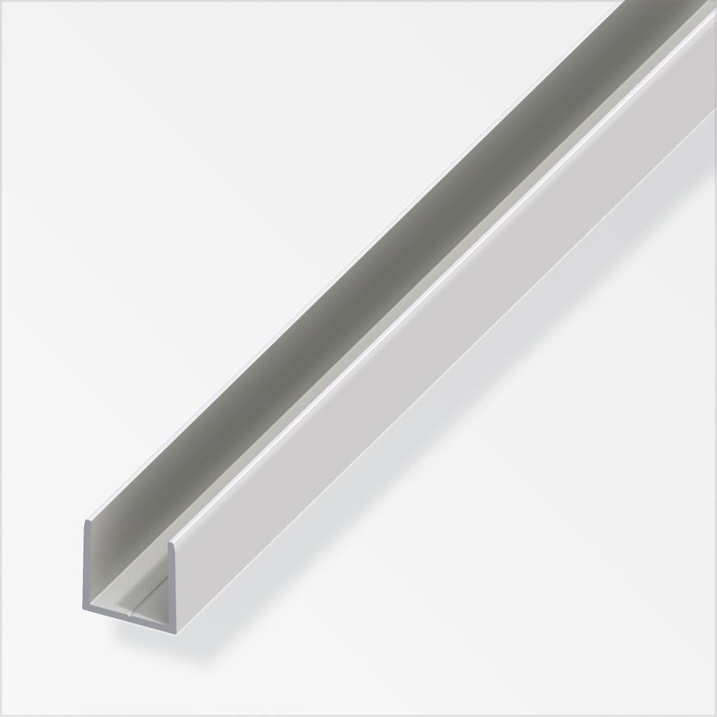 alfer clampline-U-Profil 2 m, 9.9 x 10 x 1.5 mm Aluminium eloxiert silber