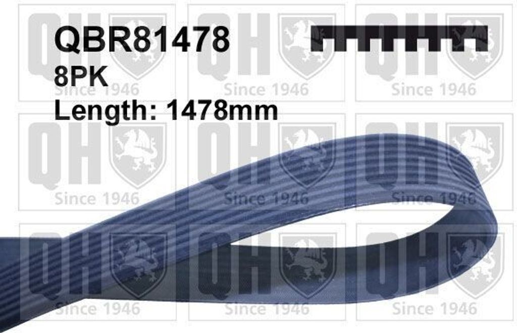 QUINTON HAZELL Keilrippenriemen 1478mm für BMW 5 Touring (F11) QBR81478