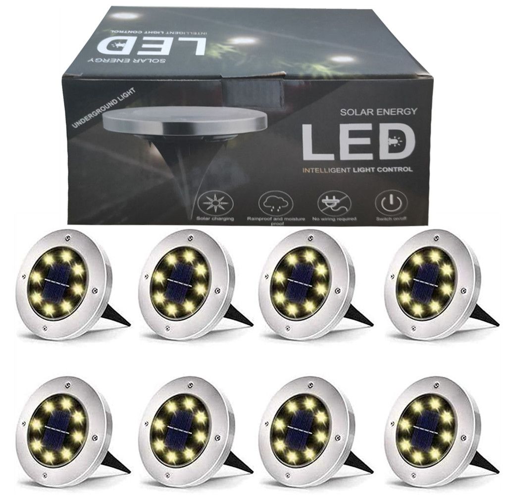 Solar Bodenleuchte(8 Stück,mit 8LEDs),LED Produktbild 