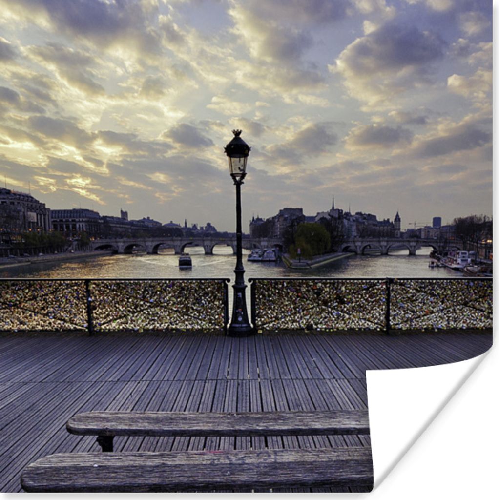 MuchoWow Poster Pond des Arts in Paris 50x50 cm - Wohnzimmerdekoration