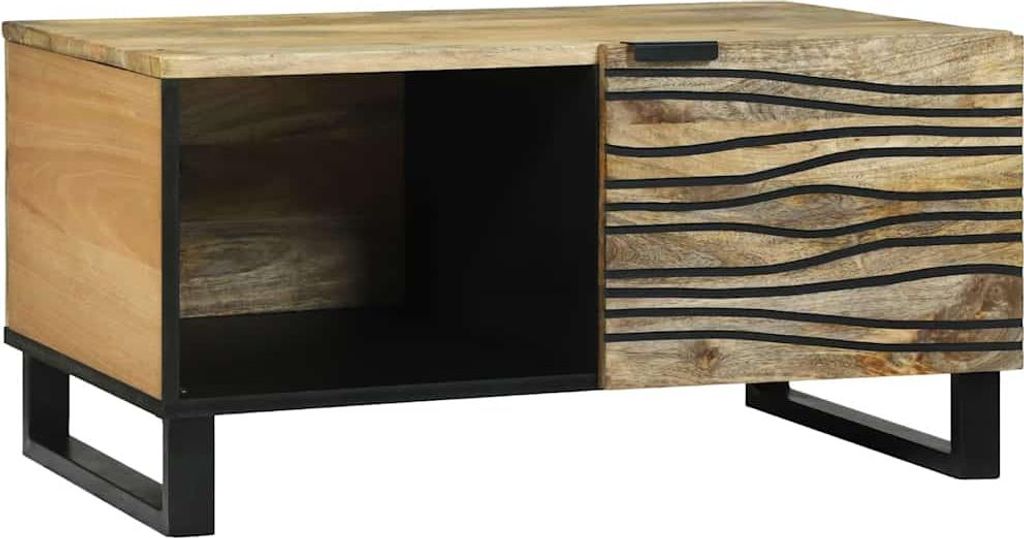 Langlebige Kaffee-Tische Braun 80 x 50 x 40 cm massives Mangoholz Couchtische Möbel5978