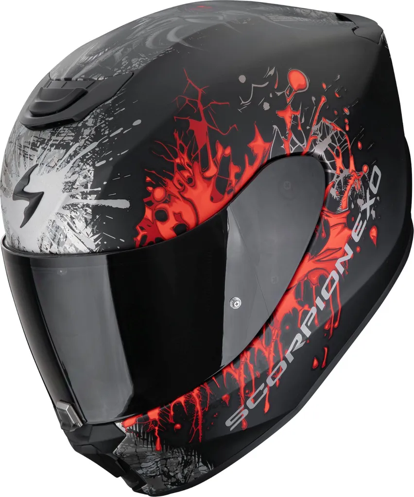 Casque Scorpion Exo-391 Wolf intégral noir et blanc taille L 59-60cm