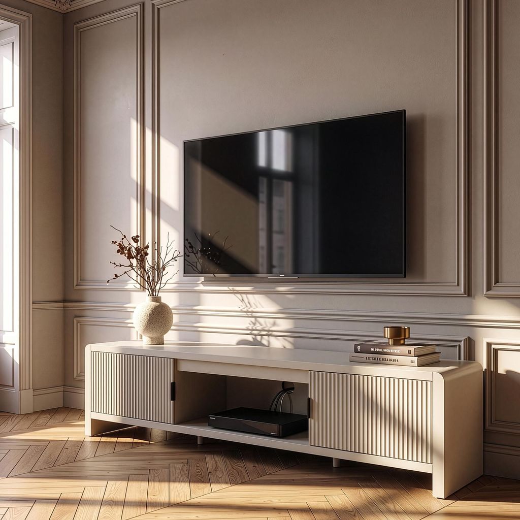 Meuble TV "Lukkodso" avec 3 compartiments et 2 portes, Image du produit 