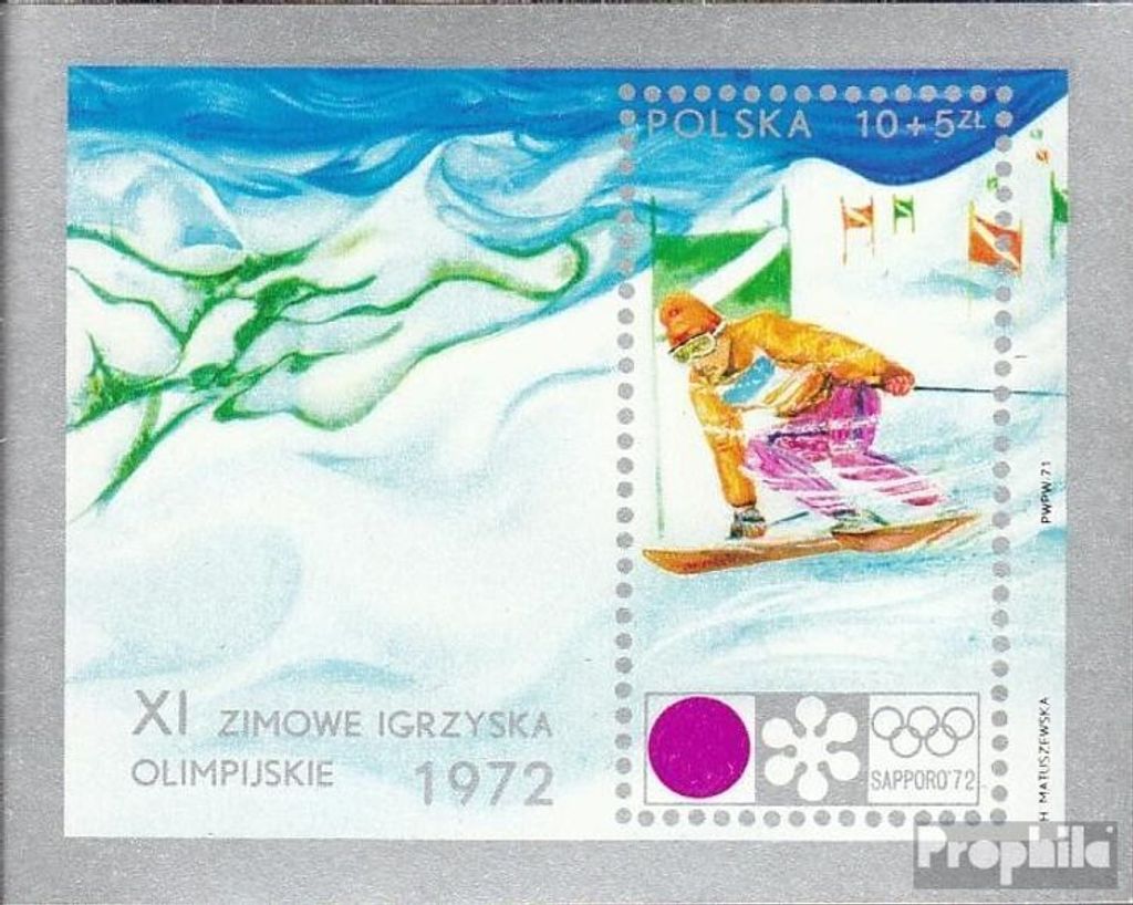 Briefmarken Polen 1972 Mi Block49 (kompl.Ausg.) postfrisch Olympische Winterspiele 1972