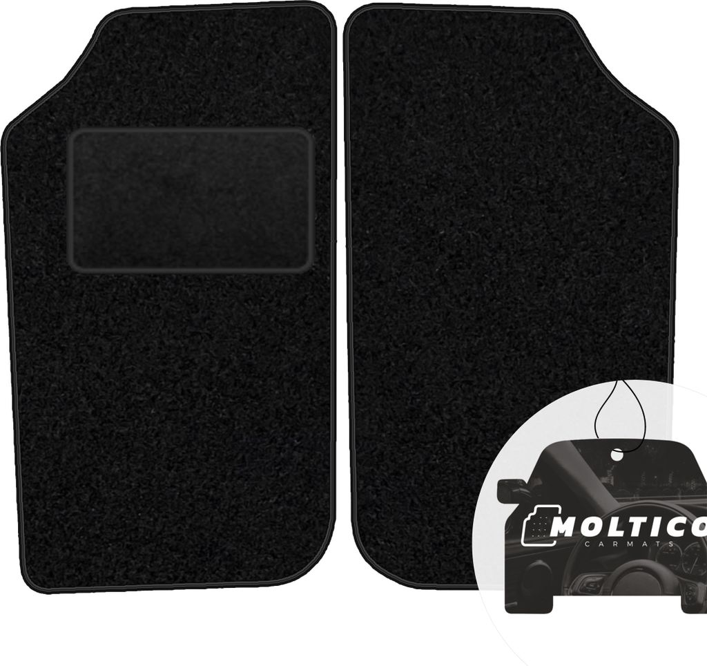 moto-MOLTICO Vorne Fußmatten Auto Velours Autoteppiche Schwarz Automatten Set 2-teilig passend für Peugeot 206 CC 1998-2009