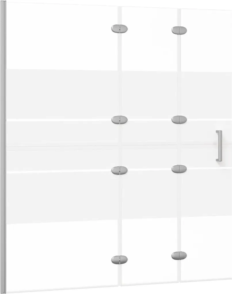 vidaXL Cabine de douche pliante 120x140 cm blanc en verre trempé ESG