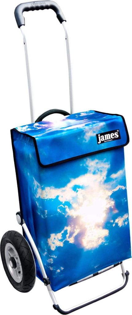 James Einkaufstrolley - HEAVEN - stabiler Einkaufswagen mit individuellem Design - einfarbig: blau in Ausführung: Royal-Luftraeder