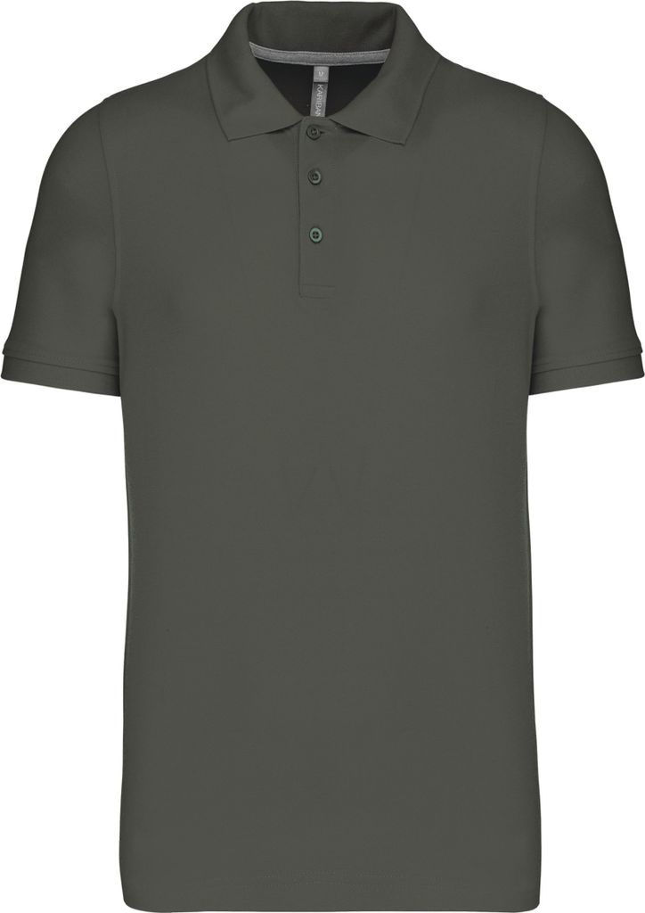 Kariban Herren Polo-Shirt Poloshirt Basic Kragen Polohemd Kurzarm T-Shirt, Größe:XL, Farbe:Dark Khaki