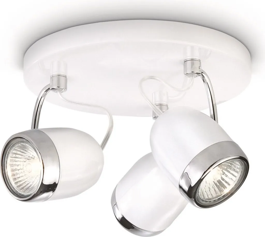 Philips myliving Spot 564833116, Spot per illuminazione superficiale, GU10, 3 Glühbirne(n), alogeno, 35 W, 2800 K