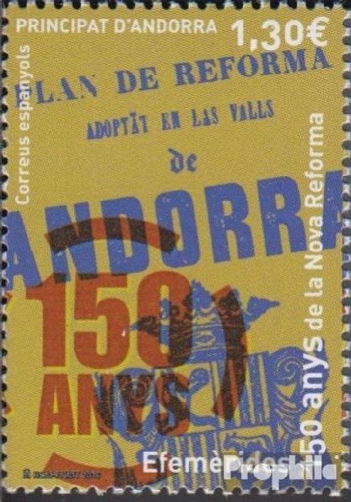 Briefmarken Andorra - Spanische Post 2016 Mi 443 (kompl.Ausg.) postfrisch Reform