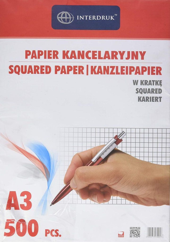 Interdruk Briefpapier A3 500 Blatt Raster Produktbild 