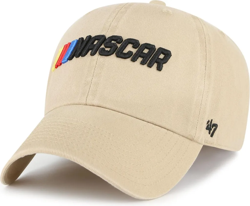 Casquette de Baseball NASCAR Kaki Beige - Bonneterie 47 Brand Ajustable