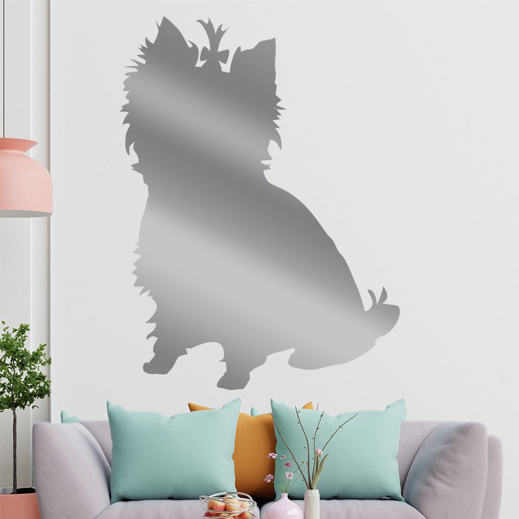KIWISTAR Yorkshire Silhouette Wandtattoo in 6 Größen - Wandaufkleber Wall Sticker - Dekoration, Küche, Wohnzimmer, Schlafzimmer, Badezimmer