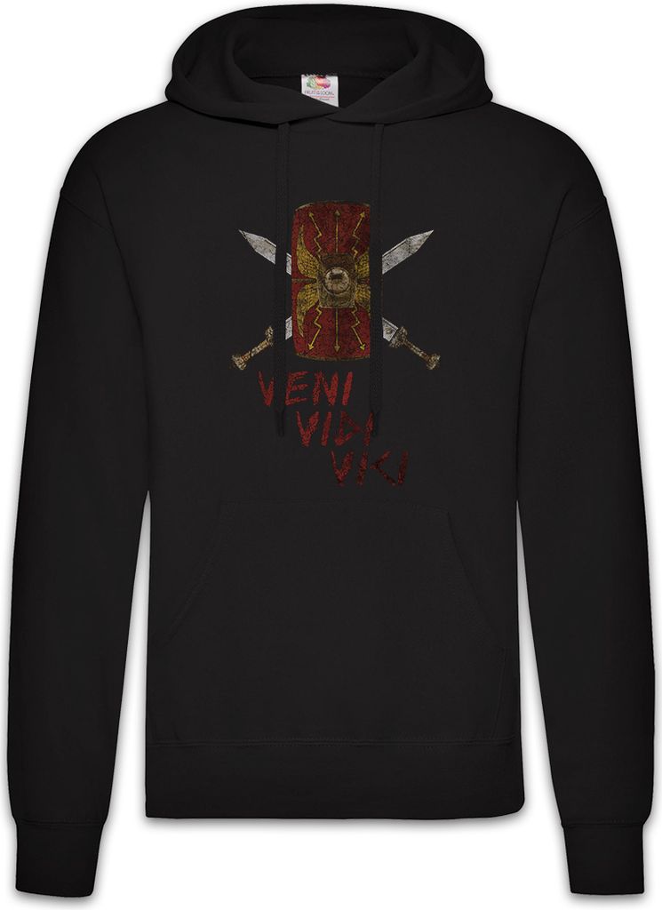 Urban Backwoods Veni Vidi Vici Shield, Herren Hoodie, Farbe: Schwarz, Größe: S