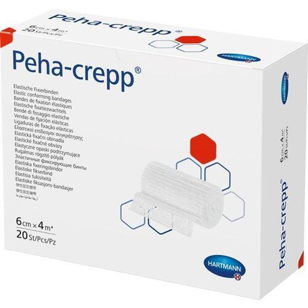 PEHA CREPP FIXIER, 6 cm x 4 m, 20 stuks, verpakking Productafbeelding 