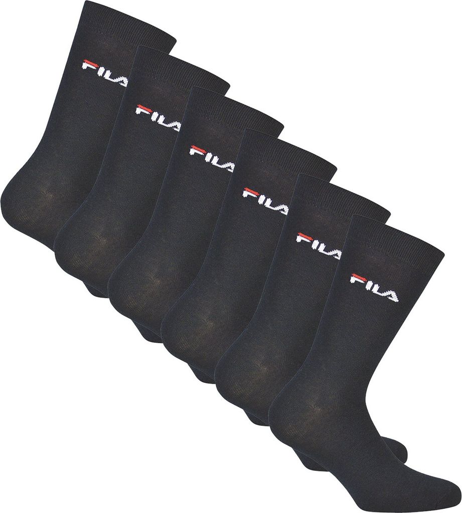FILA Unisex Socken, 6er Pack - Strümpfe, Street, Lifesyle, Sport (2x 3 Paar) Blau 43-46