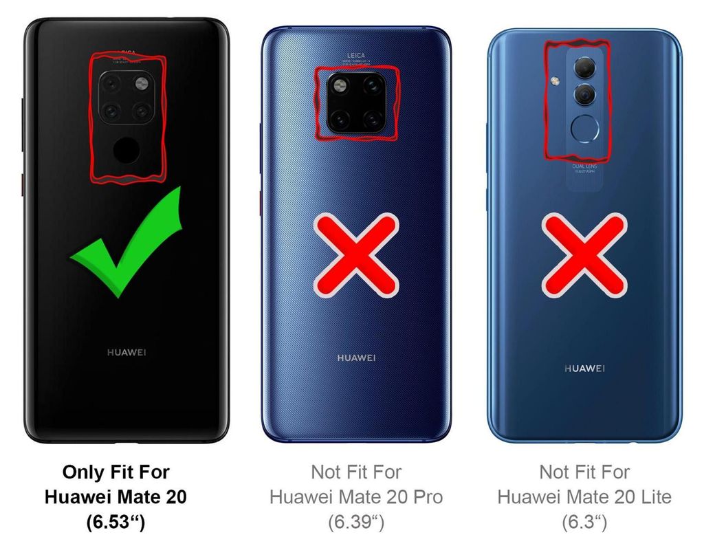 SONWO Cover per Huawei Mate 20 Lite, Flip Caso in PU Pelle Case Cover Portafoglio Custodia per Huawei Mate 20 Lite, [Kickstand] [Slot per Schede], Nero