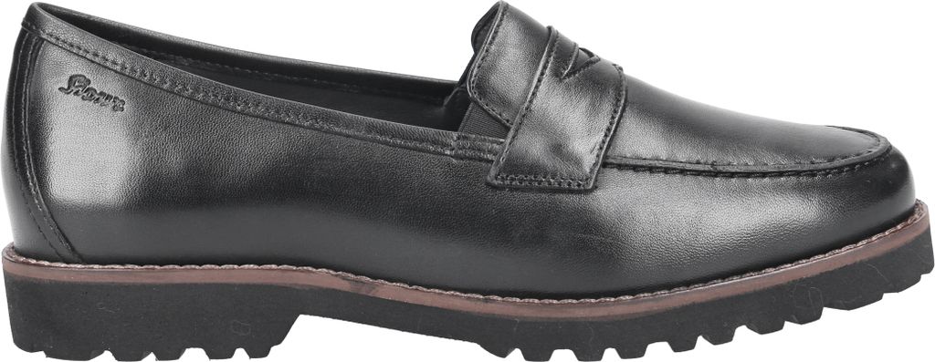 Sioux Slipper & Mokassin MEREDITH, Glattleder, Schwarz, Damen