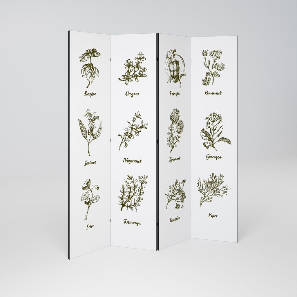 SpaceRebels Paravent Raumteiler - 4-teilig Raumtrenner, Druck 2-Seite - Raumtrenner - Trennwand Wohnung - Room Divider - Spanische Wand Deko Modern...