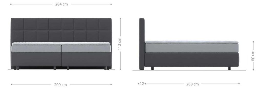 DELIFE Boxspringbett Dream-Fine Mikrofaser Beige 200x200 cm
