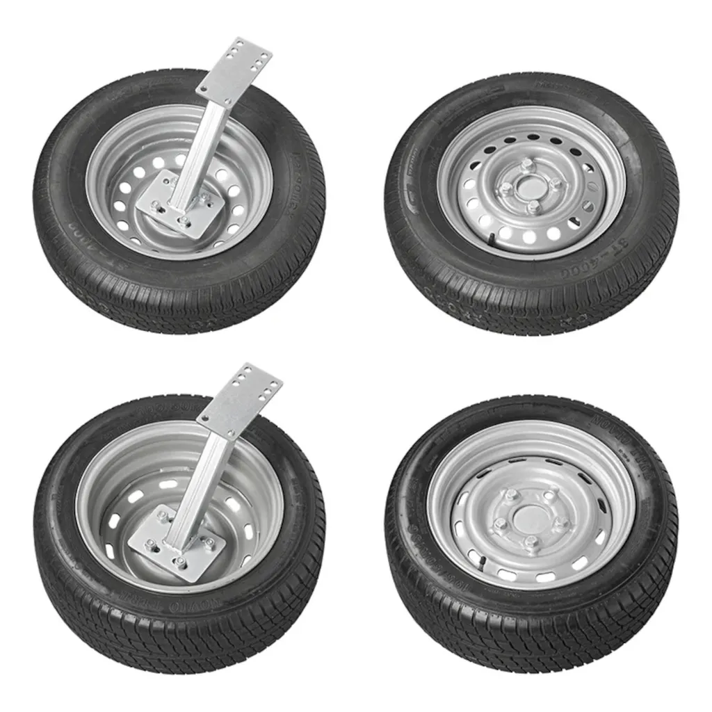 Support de roue de secours avec supports en U robuste en acier galvanisé