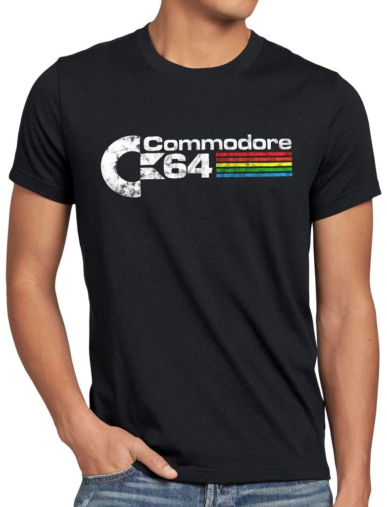 A.N.T. C64 Retro Herren T-Shirt basic heimcomputer logo Produktbild 