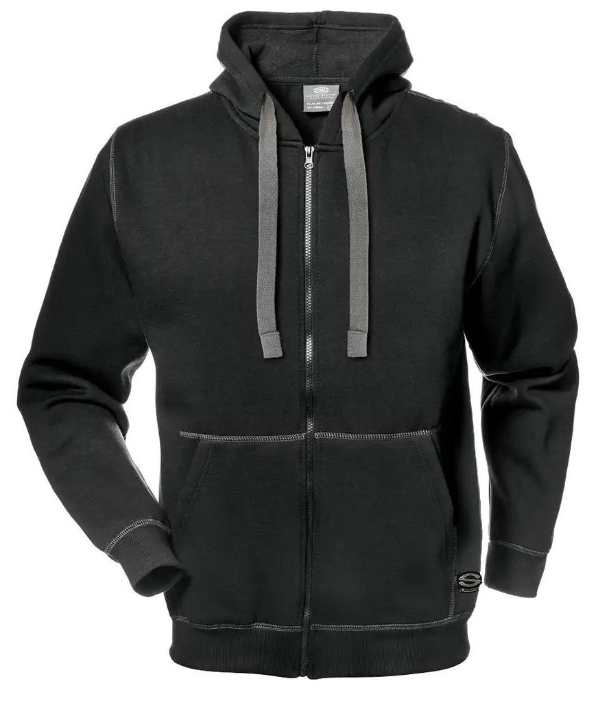 Sir Safety KANGOO Herren-Arbeitssweatshirt mit Kapuze und Reißverschluss, Baumwolle/Polyester, XXL, Anthrazit