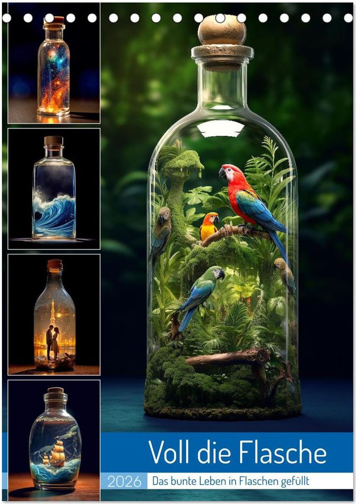 Voll die Flasche (Tischkalender 2026 DIN A5 hoch), CALVENDO Monatskalender