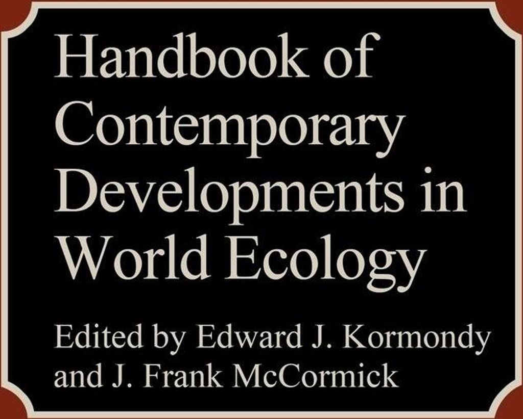Handbook of Contemporary Developments in World Ecology