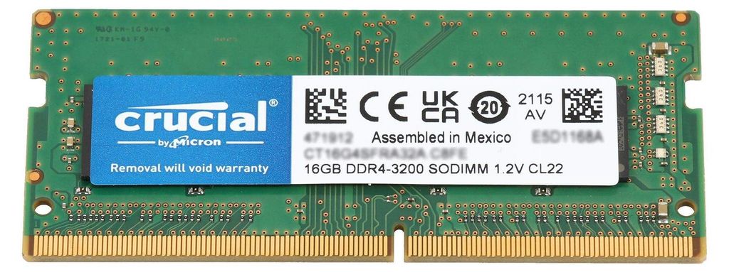 Crucial CT16G4SFRA32A - 16 GB - 1 x 16 GB - DDR4 - 3200 MHz Zdjęcie produktu 