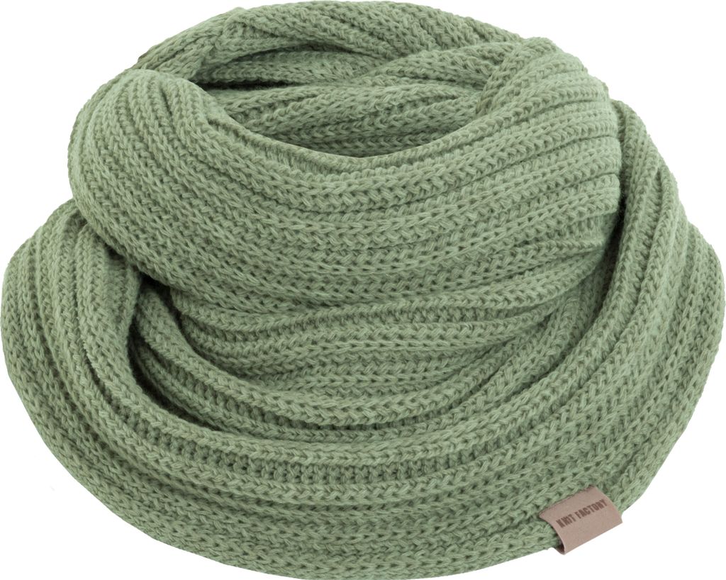 Knit Factory Nica Loop Schal - Sage Green - One Size