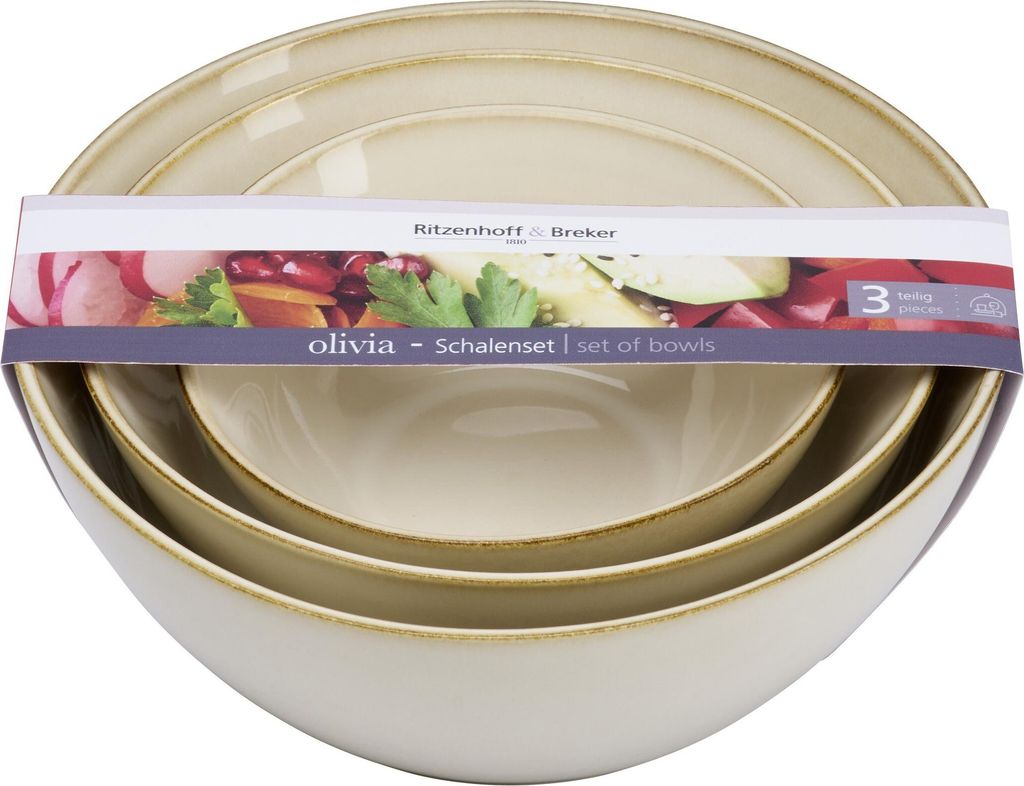 Ritzenhoff und Breker Schalenset Olivia 3 teilig Set 1 Produktbild 