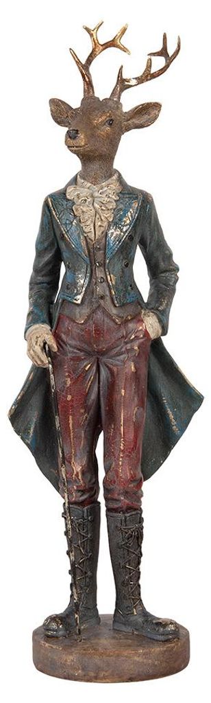 Clayre & Eef, statuina decorativa a forma di cervo, Immagine del prodotto 
