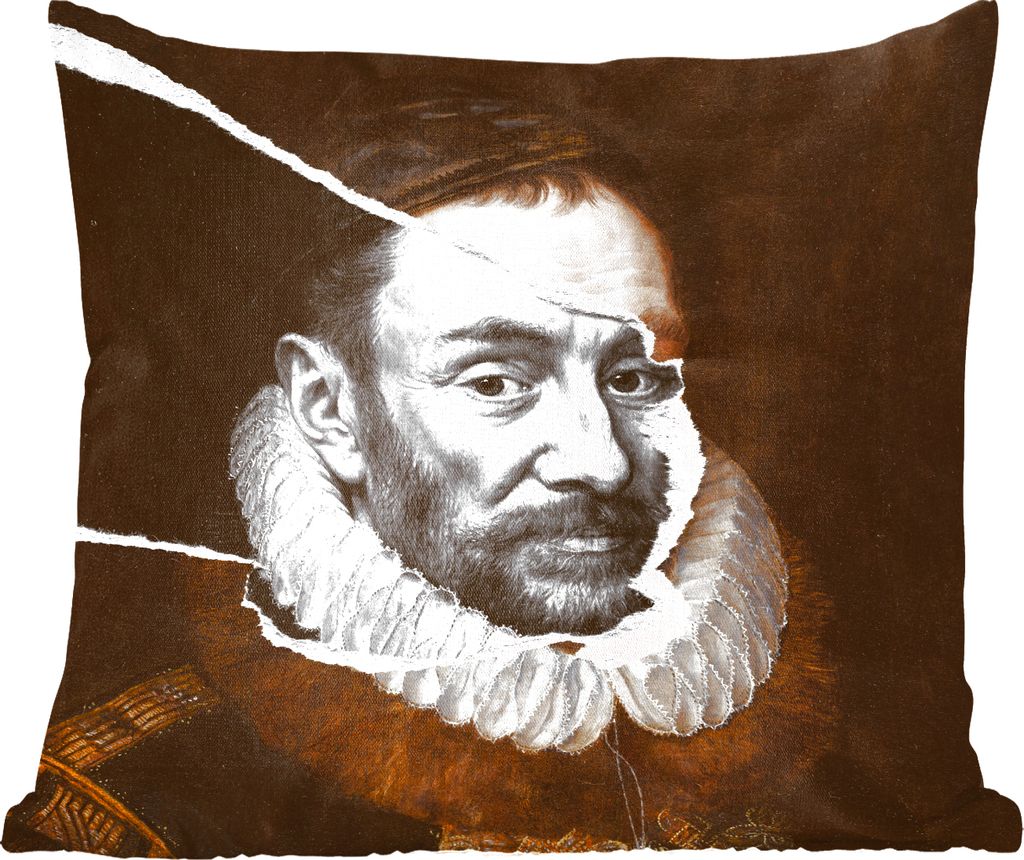 MuchoWow Zierkissen Sofakissen Wohnzimmer Dekokissen 50x50 cm Wilhelm von Oranien - Alte Meister - Adriaen Thomasz - Komfort - Sofakissen