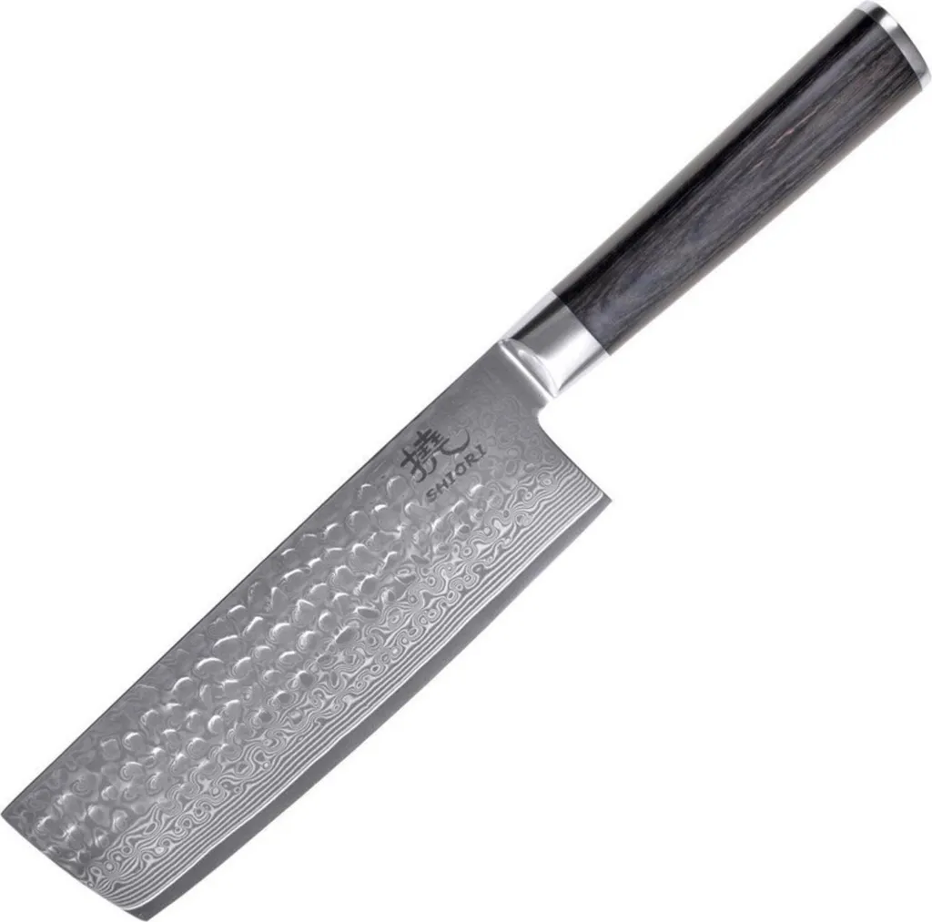 Coltello Nakiri Shiori Chairo 185mm - Acciaio Giapponese uniw per Chef