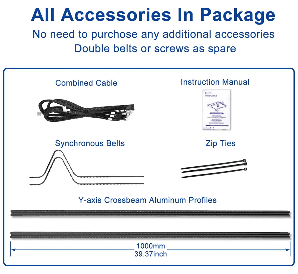 Kit d'extension laser axe Y installation facile et structure stable - 3