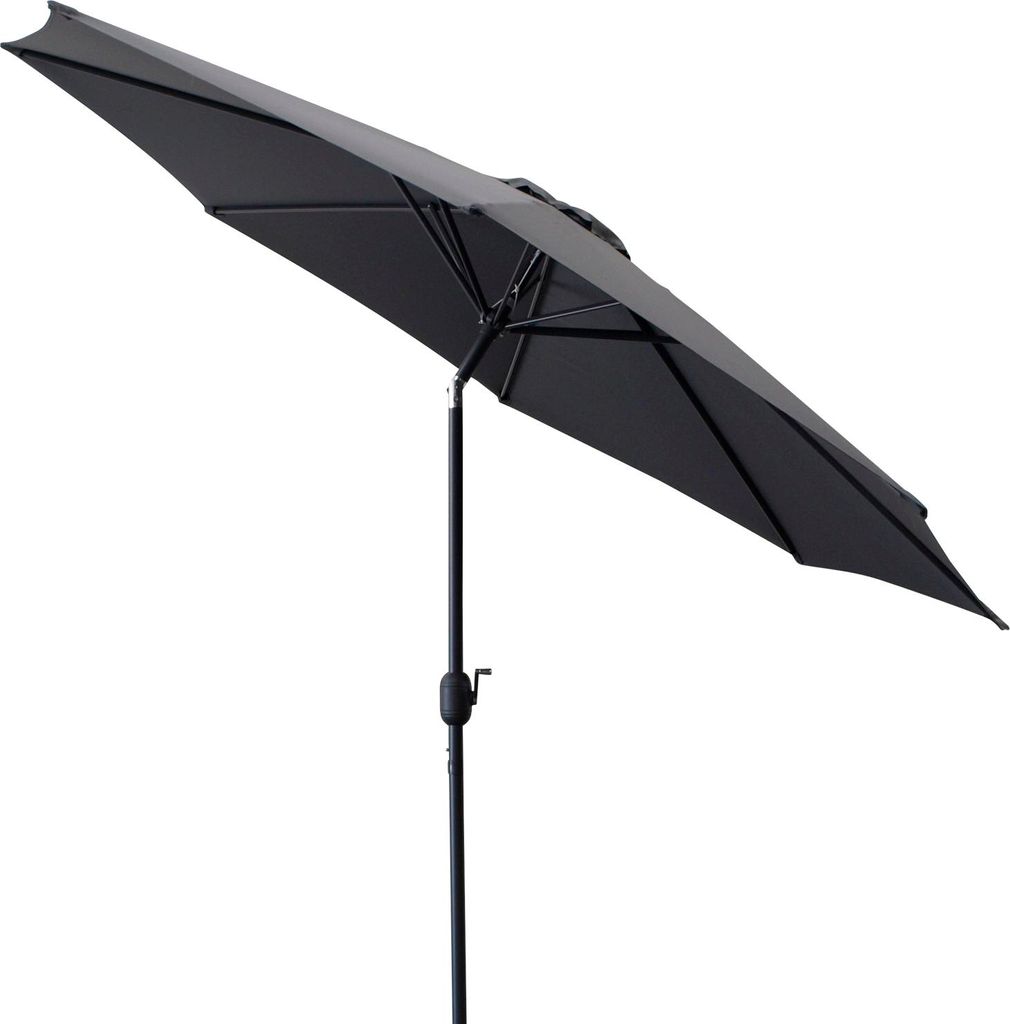 DEGAMO Marktschirm 300cm grau knickbar, mit Kurbel, Produktbild 