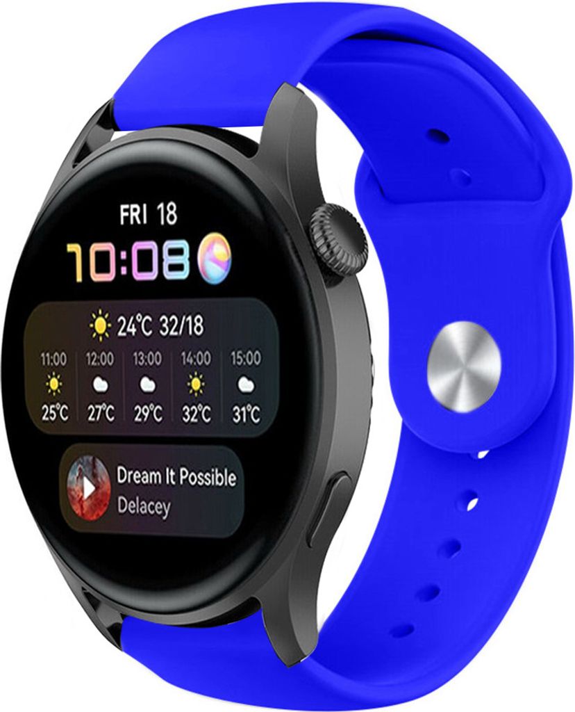 Strap-it Huawei Watch 3 (Pro) Sportarmband (Blau)