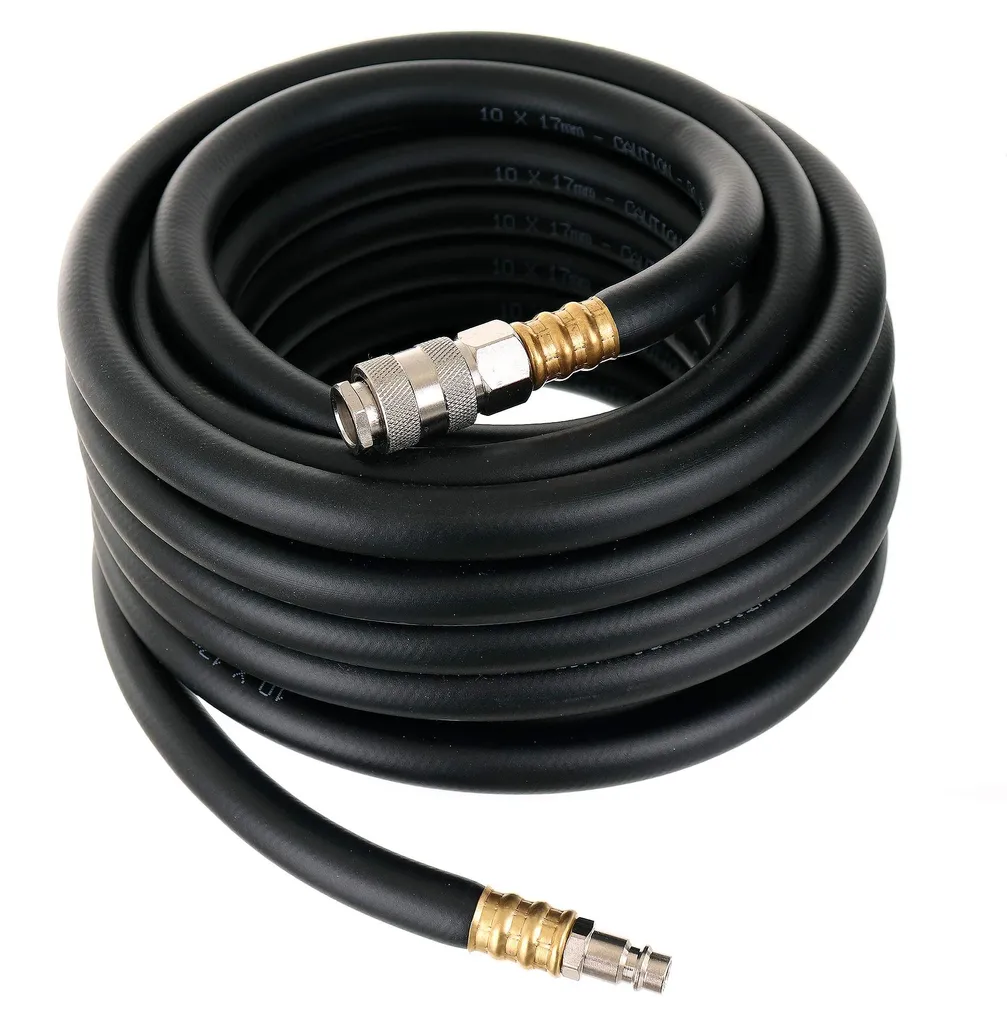 Tuyau pneumatique 10 mm pour garage et atelier 15 mètres en caoutchouc
