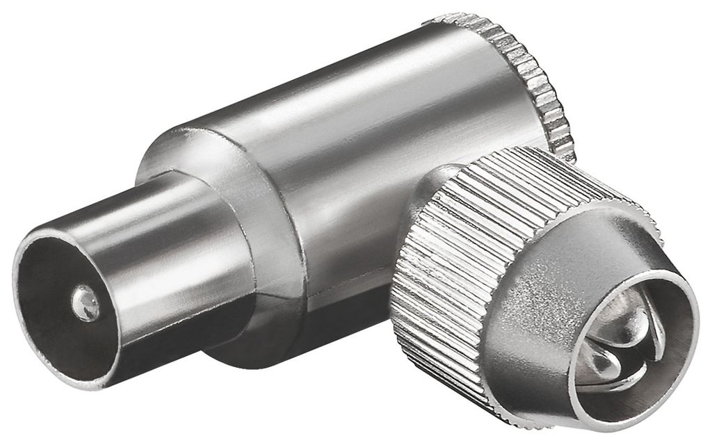goobay Koaxial Winkel Stecker Metall 9,5 mm mit Immagine del prodotto 