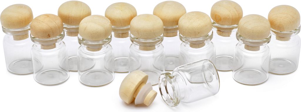 VBS Gläschen mit Holzverschluss, 12 Stück Produktbild 